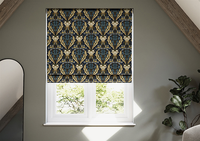 Acanthus, Navy - Twist&Fit Roman Blind - Image 3